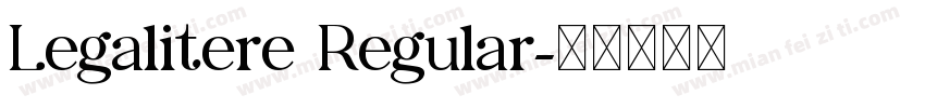 Legalitere Regular字体转换